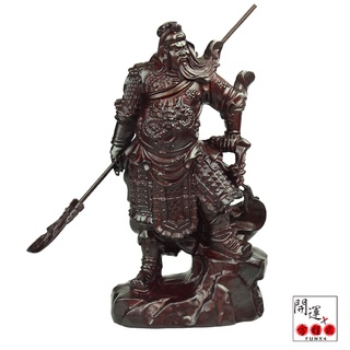 【開運方程式】黑紫檀關公 武財神佛像胄甲戰袍精雕款(木雕 招財開運擺件 陽宅風水)