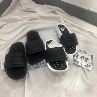 大罐體育👟 Adidas Adilette Boost拖鞋 全黑 黑白 GX4285 軟底 男女 情侶