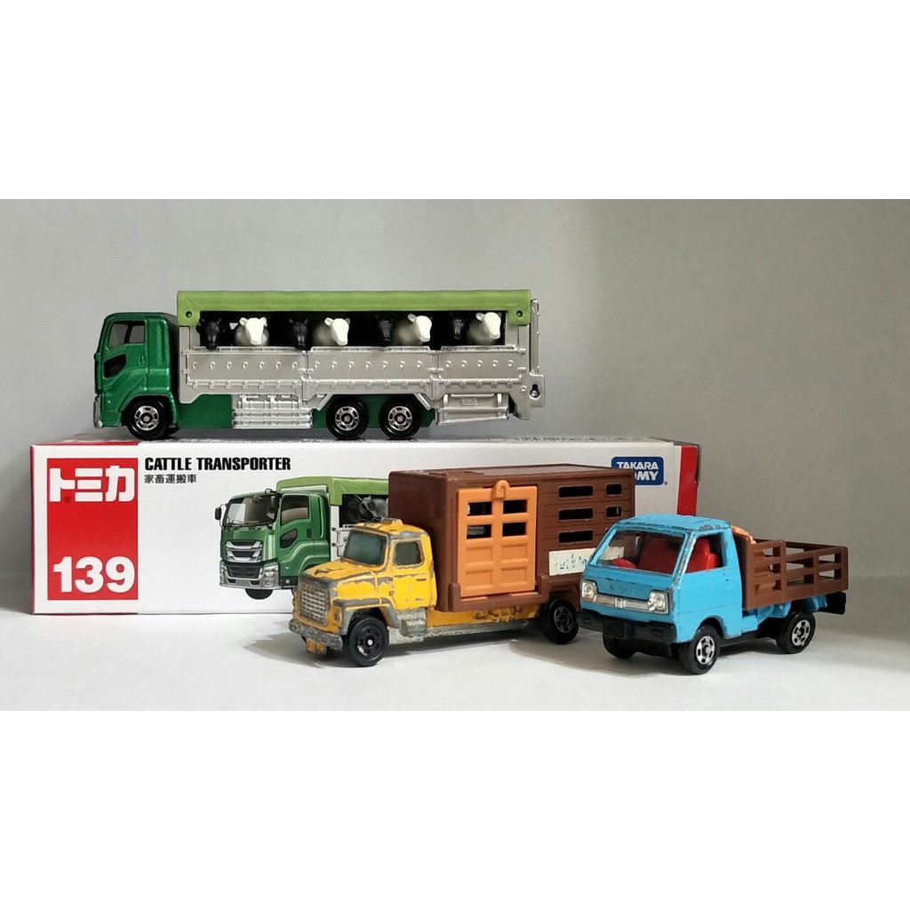 Tomica 家畜運輸三車(長車全新拆檢,小車兩台戰損)