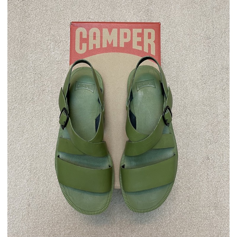 CAMPER 手染淺綠涼鞋