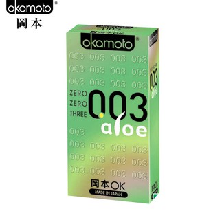 okamoto 岡本003-ALOE 超潤蘆薈極薄保險套(6入裝) 衛生套 安全套 避孕套