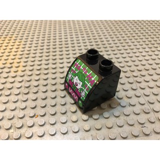 【點點小豆】LEGO 樂高積木 DUPLO 得寶 2x2 黑色 紫色 小丑 標誌 一 個 如圖！