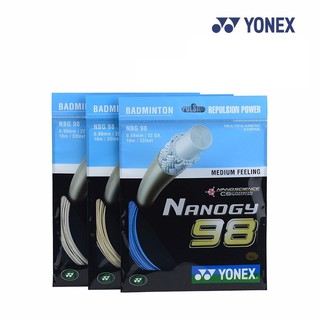 【英明羽球】YONEX 優乃克 NANOGY 98 NBG98 N98 羽球線 防守 擊球感 (藍 / 金 / 灰)
