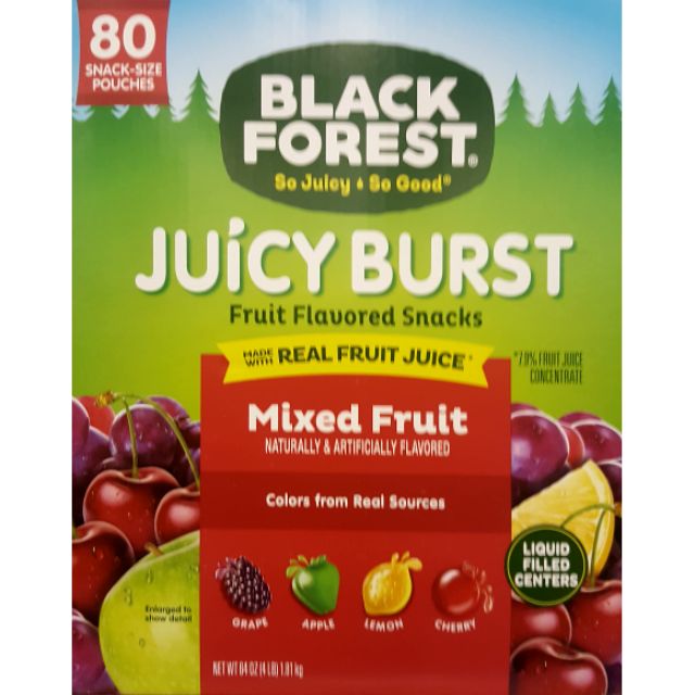 BLACK FOREST 果汁爆漿軟糖 內含80小包/共1.81公斤-吉兒好市多COSTCO代購
