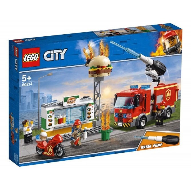 木木玩具 樂高 LEGO 60214 城市系列  CITY 消防車 漢堡店