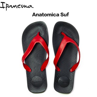 IPANEMA 舒適衝浪 Anatomica Surf系列 男款氣墊人字拖 .黑底紅帶『夢工場Cristal』