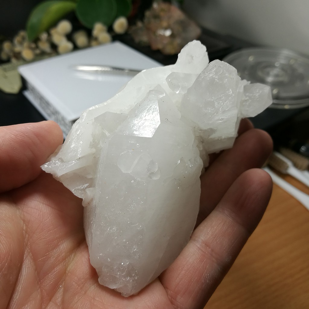 [友克鑫礦業]33雙尖水晶 雙尖晶柱 骨幹水晶 白水晶柱 水晶柱水晶原礦 沒拋光水晶柱原礦