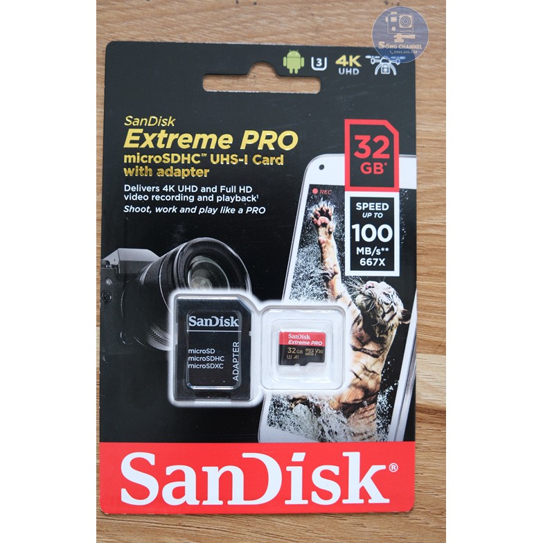 Sandisk Extreme Pro MicroSD 32GB U3 存儲卡。