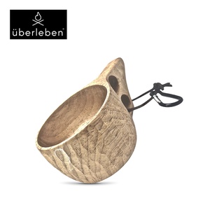 【Uberleben 】 Original Kuksa 戶外雙孔雕刻原木杯S.L手工雕刻 隔熱木杯 咖啡杯