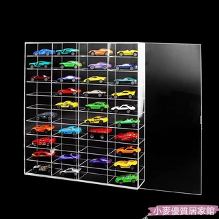 小麥 玩具車模展示架 亞剋力1:64汽車收納盒 車模收納多格陳列架 手辦模型小汽車展示盒 亞剋力手辦展示盒 2MFV