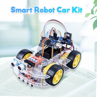 Tscinbuny 流行 STEM DIY 4WD 智慧機器人車載套件適用於 Arduino 機器人玩具 UNO R3