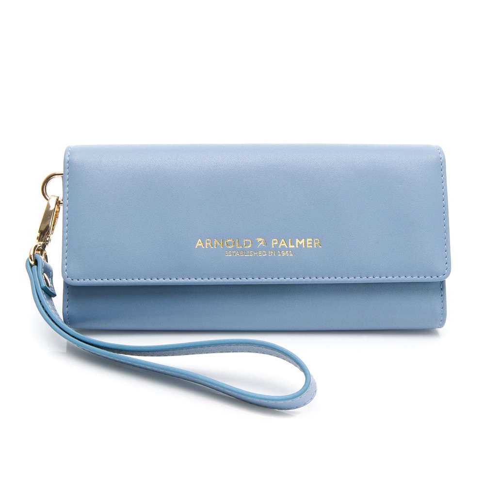 Arnold Palmer- 三折式長夾附手挽帶 Ton(時髦)系列-淡藍色