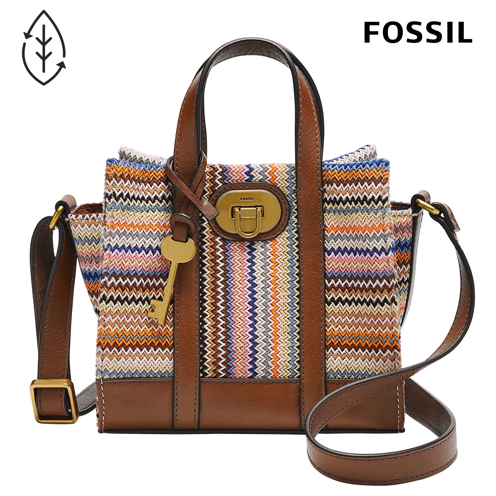 FOSSIL Carmen 真皮兩用小方包-咖啡色 ZB1750875