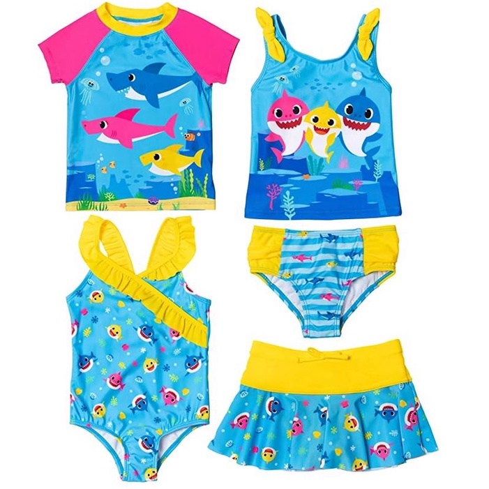 預購👍正版空運👍美國專櫃  baby shark 鯊魚寶寶  兒童 女童 泳裝 泳衣 泳褲 套裝