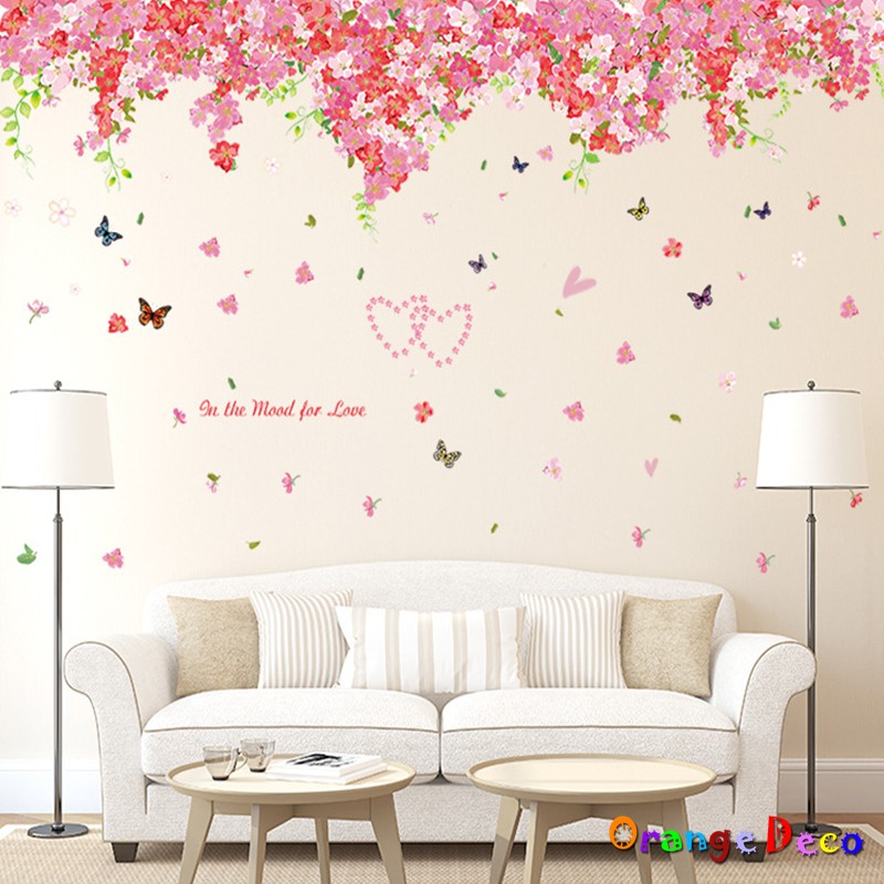 【橘果設計】櫻花 壁貼 牆貼 壁紙 DIY組合裝飾佈置