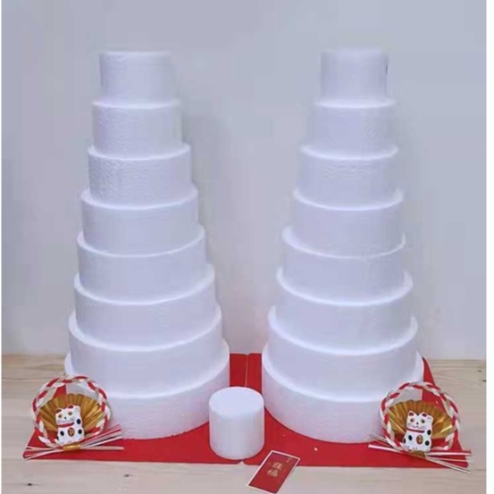 【盒情盒禮】錢蛋糕保麗龍 保麗龍 DIY生日禮物玩具鈔票蛋糕 4~10圓柱體 假蛋糕體填充物 圓形保麗龍 情人節 母親節