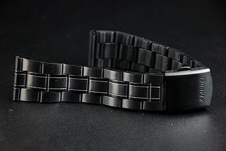 22mm~不鏽鋼製錶帶黑色真空離子電鍍sea master 海馬風格
