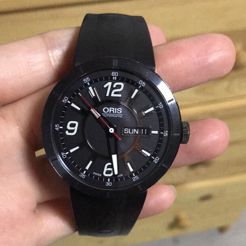 Oris TT1 Day Date 陶瓷極速機械腕錶-橡膠錶帶/43mm