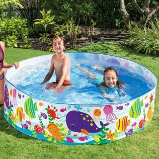 【INTEX】免充氣海洋世界幼童戲水游泳池183x38cm適用3歲+ 15110020(56452N)