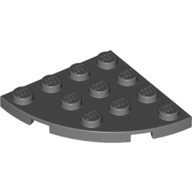磚家 LEGO 樂高 深灰色 plate Round Corner 4x4 弧形 轉角薄板 30565