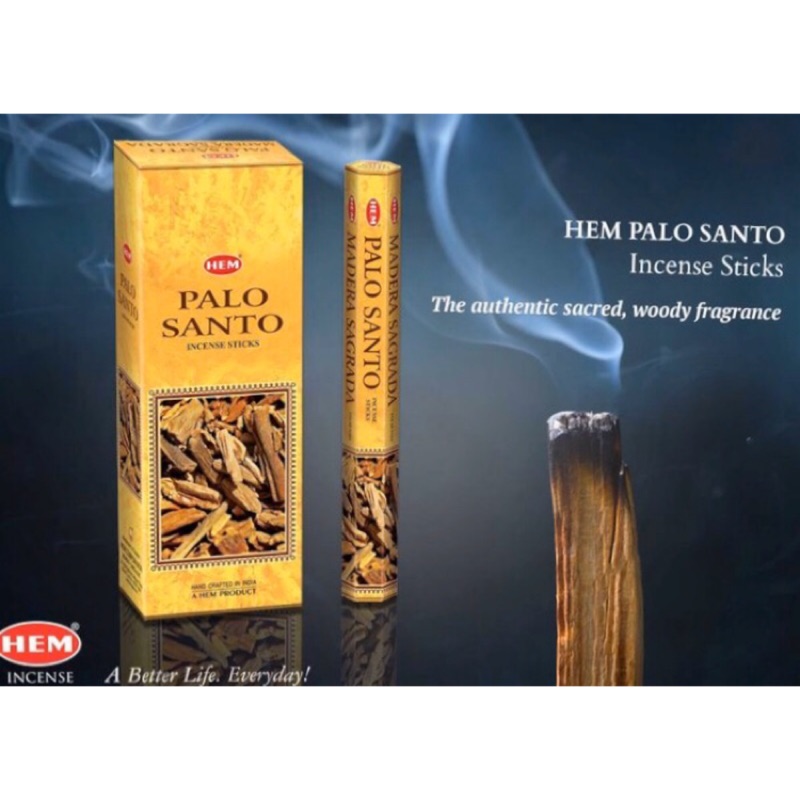 [綺異館] 印度線香 聖木 除障 療癒 淨化 正能量提昇 HEM PALO SANTO 買 10送 1