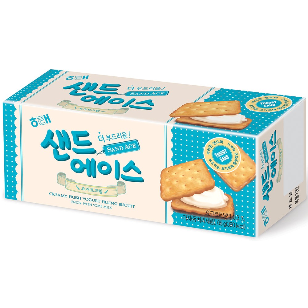 韓國進口 海太 優格風味夾心餅乾(68g) 市價59元