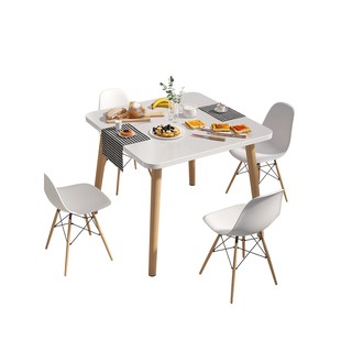 【全館免運】北歐餐桌椅家用簡約現代小戶型長方形桌子實木圓桌簡易租房吃飯桌