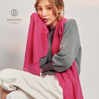 桃紅｜窄版素面系列 圍巾/披肩 BANNIES 喀什米爾圍巾 手工 尼泊爾 羊絨 披肩/圍巾 專櫃品牌