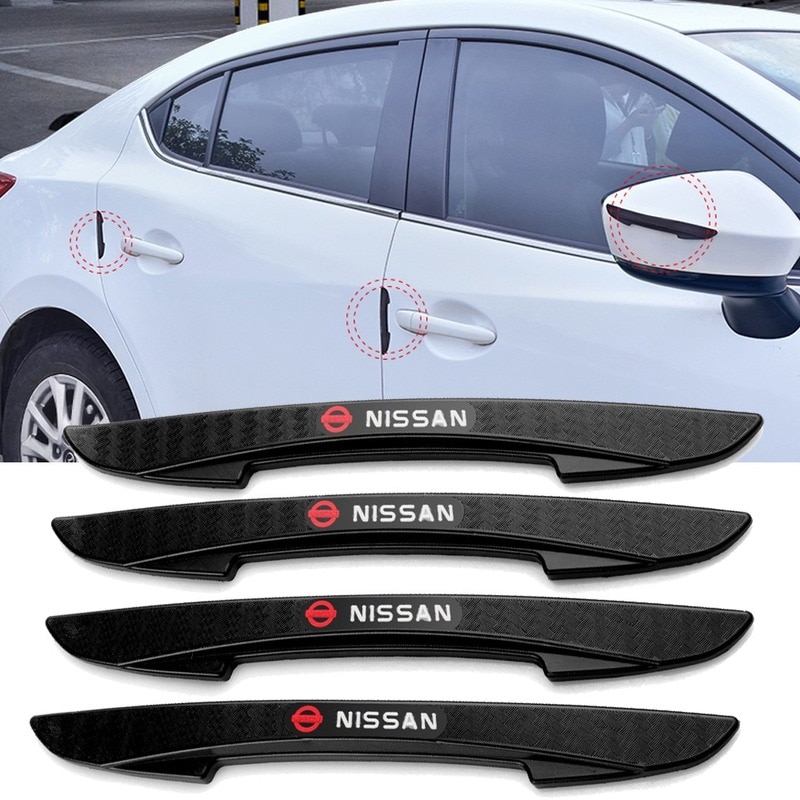 NISSAN 防震橡膠防震墊​ 1套車門​ 4 件 4 件車門防撞條後視鏡保護貼紙適用於日產 Almera Sentra