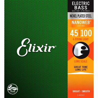 Elixir Nanoweb Bass 四弦 45-100 / 鍍鎳 (14052)【桑兔】