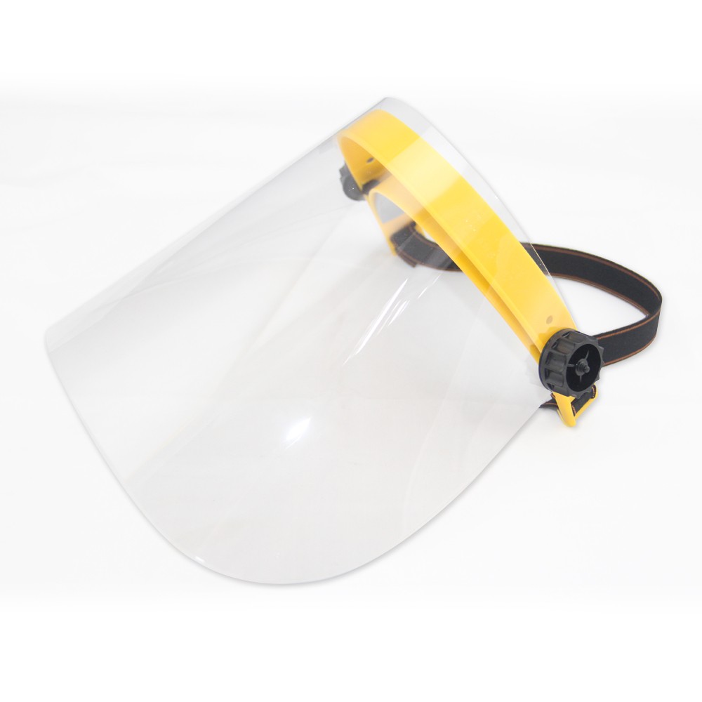 【MIT-台灣製造】全面性防飛沫粉塵可翻調節式防護面罩(黃/綠隨機)