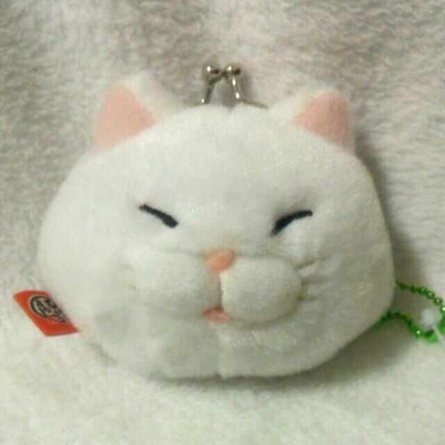 日本帶回 AMUSE 饅頭貓 鬍子貓 白貓 口金包 零錢包 稀有 夾娃娃 景品