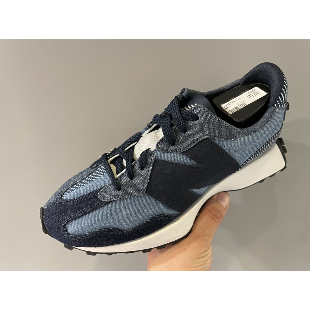 New Balance 327 休閒鞋穿搭透氣男女鞋藍色單寧風運動鞋情侶鞋ms327pad 蝦皮購物