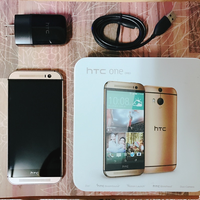 ◇淇淇二手雜貨舖◇二手HTC M8 琥珀金 16G(盒裝完整/不含耳機）