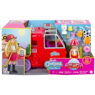 MATTEL Barbie 芭比娃娃 小凱莉消防車遊戲組