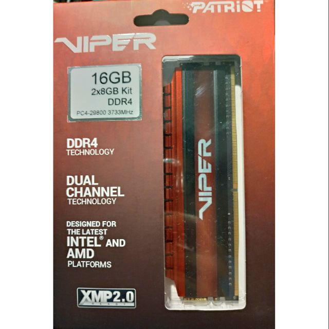博蒂 VIPER DDR4 3733 8G*2共16G 雙通道組