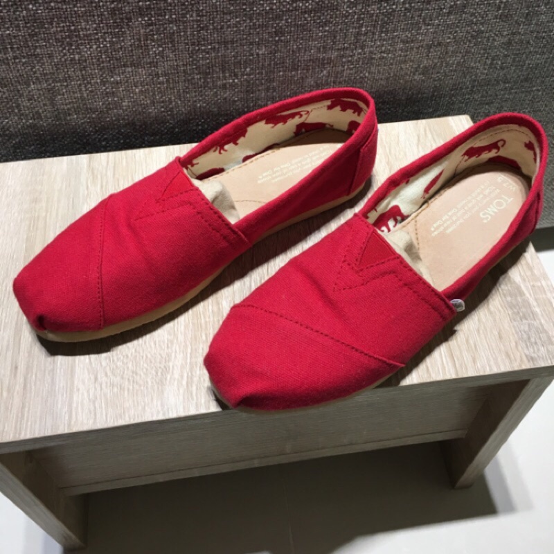 TOMS正版女鞋紅色