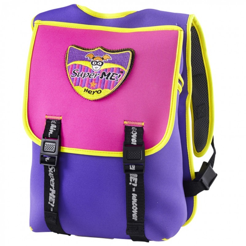 SuperME Bubblicious Cape Backpack經典超級英雄~女超人背包(紫+粉)