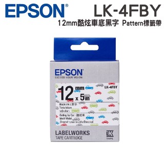 EPSON LK-4FBY C53S654466 Pattern 酷炫車標籤帶 12mm