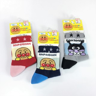 日本Anpanman麵包超人-星星童襪 麵包超人 細菌人 福助正貨 卡通襪 造型襪 可愛童襪 兒童襪子 日本動畫商品