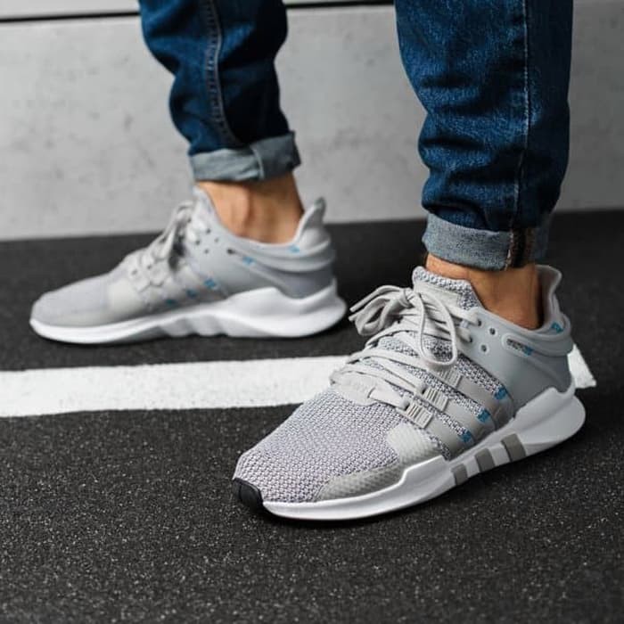 ADIDAS ORIGINALS EQT SUPPORT ADV 灰白藍慢跑鞋CQ3005 | 蝦皮購物