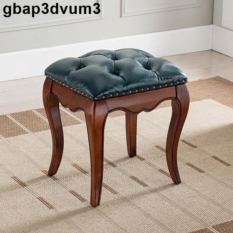 美式梳妝凳實木真皮化妝凳梳妝臺凳子 臥室歐式床尾凳鋼琴古箏凳gbap3dvum3
