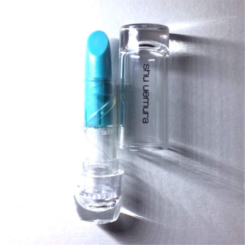 Shu uemura❤️植村秀無色限唇膏藝術色-#041s天空藍（珍珠）