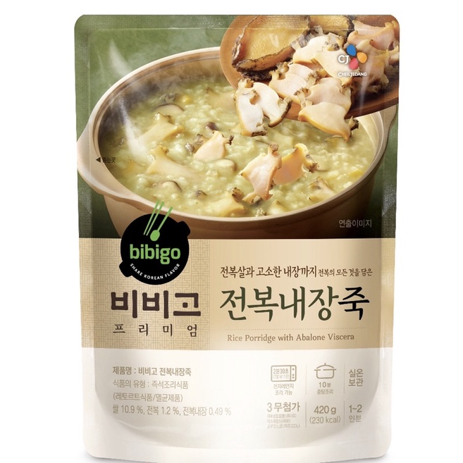 《韓妹子韓國代購》預購 韓版 必品閣系列 （Cj Bibigo）鮑魚內臟粥 420g