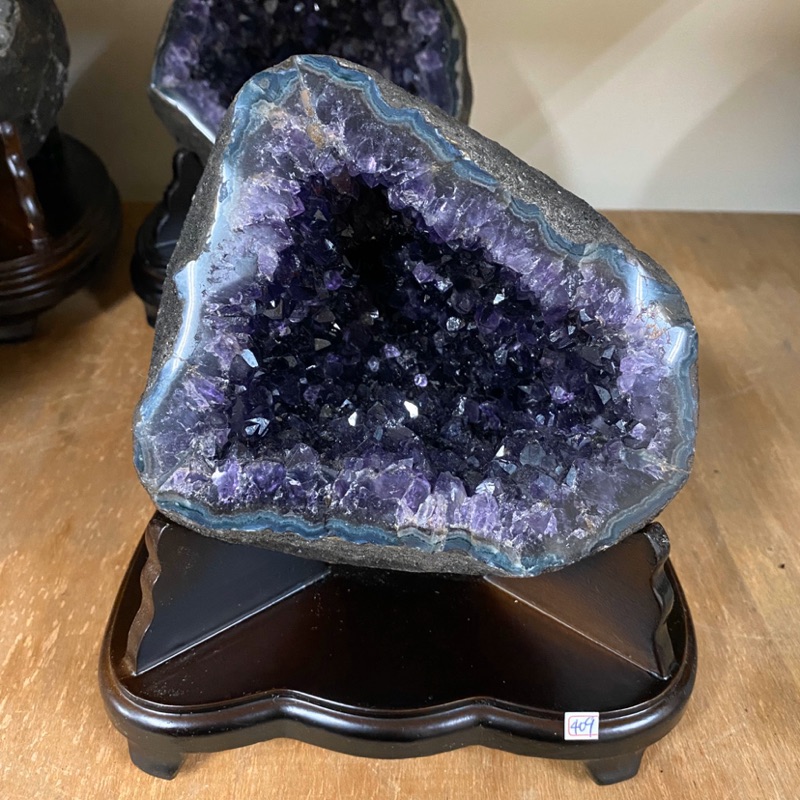 天然 烏拉圭🇺🇾5A財寶袋圓洞型 紫晶洞 紫水晶洞  🔮 靠山 天然聚寶甕 😘系列 3kg 編號:409