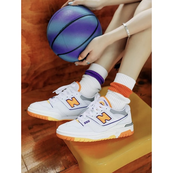 【Leein】New Balance 550 夕陽橘 白橘 橘黃 白 復古休閒女鞋 籃球鞋 低筒 NB BB550WTO