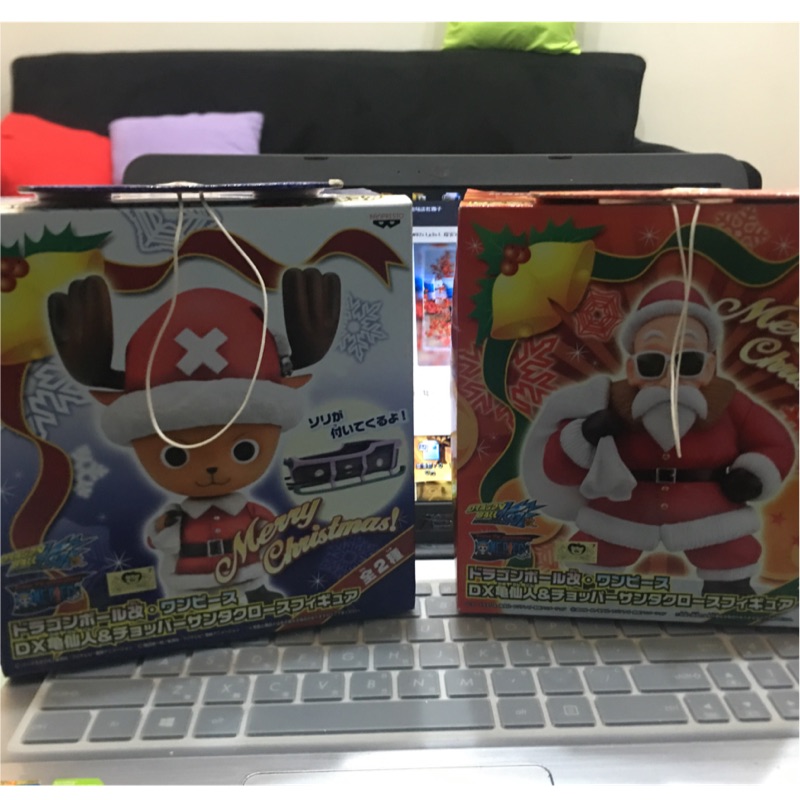 售海賊王 航海王 景品 七龍珠 x 海賊王 聯名 聖誕節 聖誕 聖誕老人 龜仙人 + 喬巴 雪橇 日版（送禮 自用）