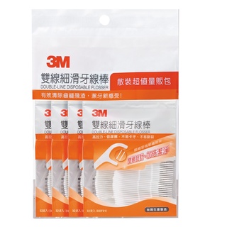 3M 雙線細滑牙線棒-超值量販包(袋裝) (32支裝X4=128支) 現貨