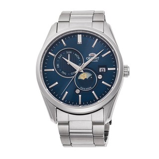 東方錶 ORIENT 日月相系列不鏽鋼藍面機械錶 RA-AK0308L 41.5mm 藍寶石鏡面 台灣公司貨