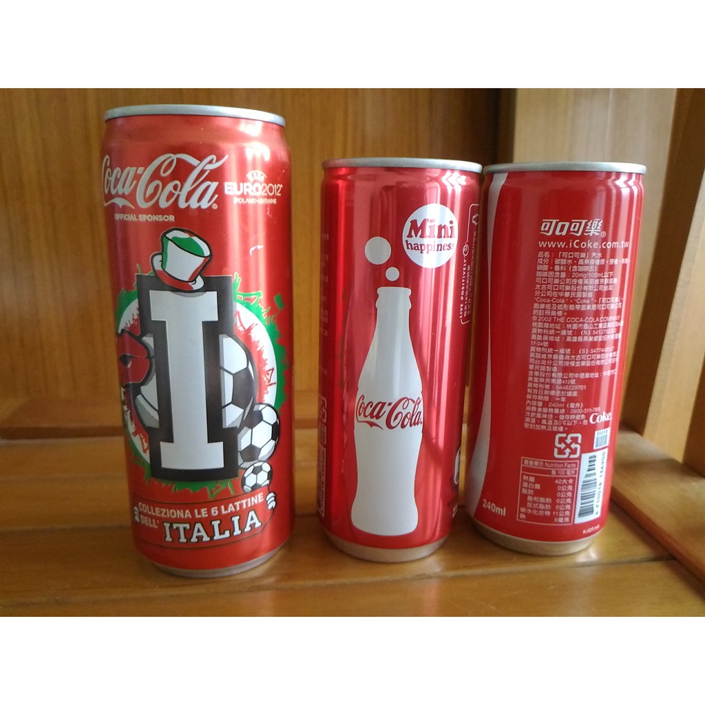 義大利可口可樂330ml細長罐(左一)
